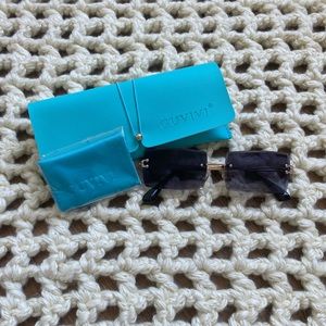 Rimless Sunglasses with Case